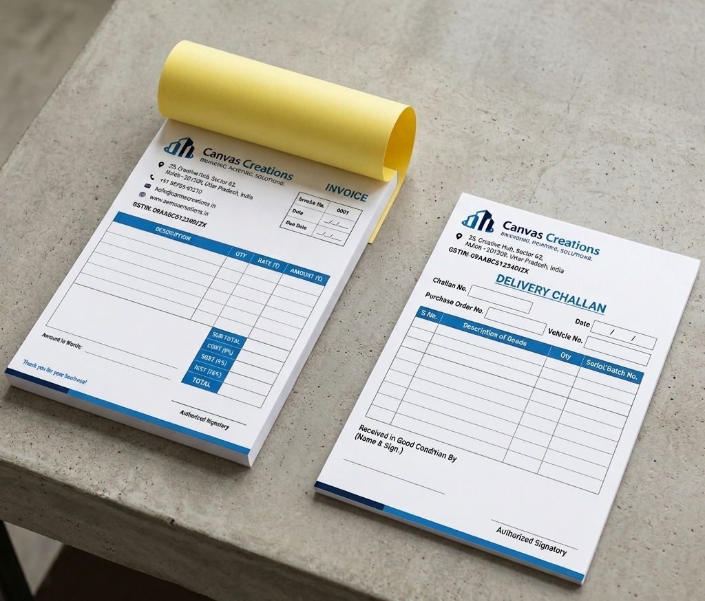 Bill Book and Challan Printing Mockup