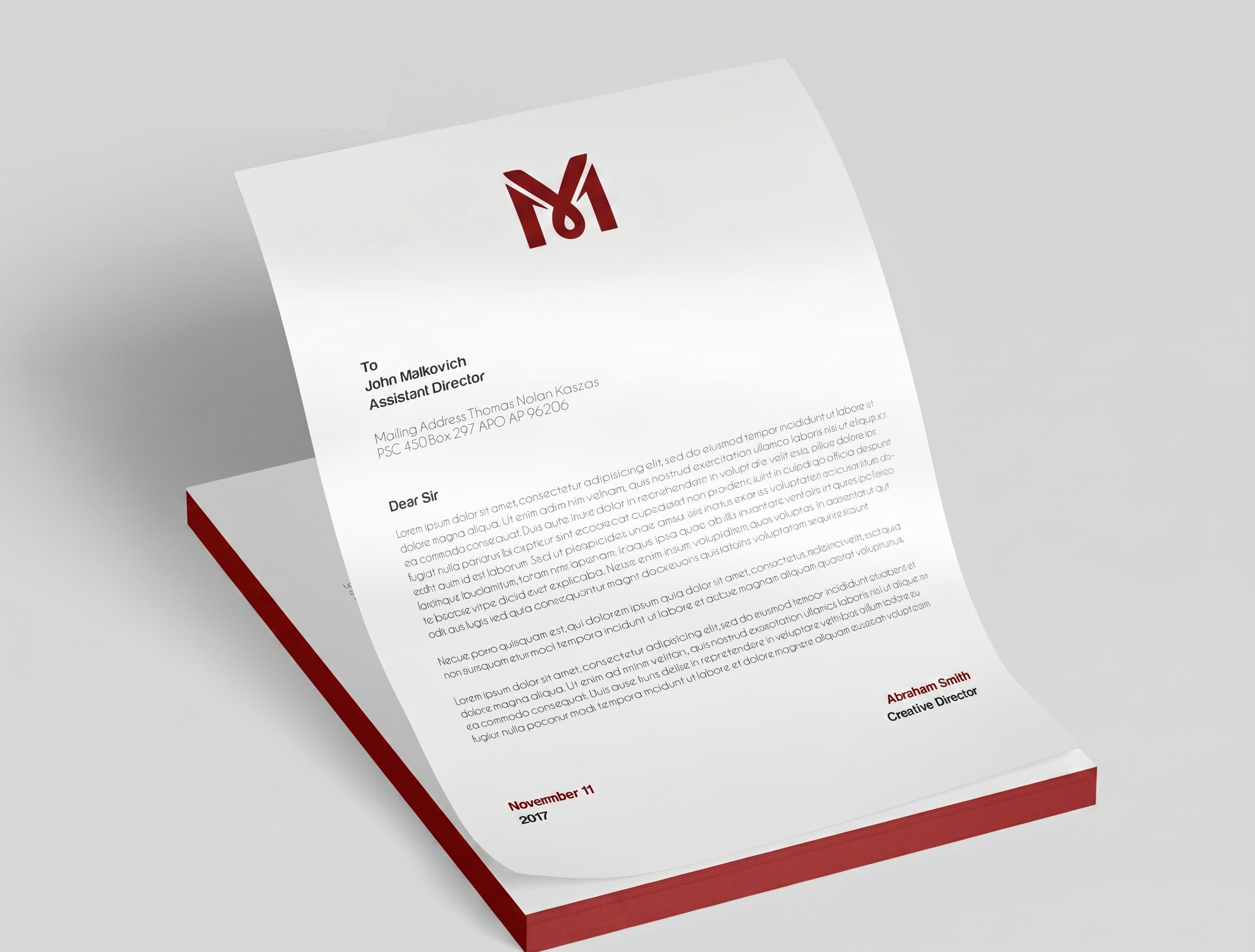 Letterhead Printing Mockup