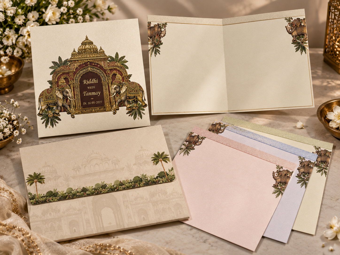 HK Monogram Wedding Box