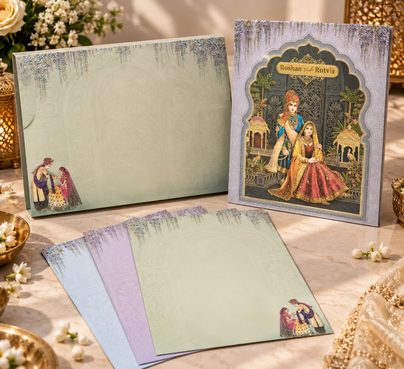 RK Monogram Wedding Box